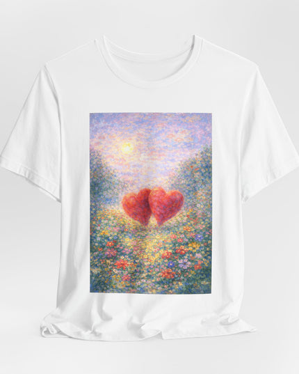 "Valentine's Day - Monet Style" Unisex Jersey Short Sleeve Tee