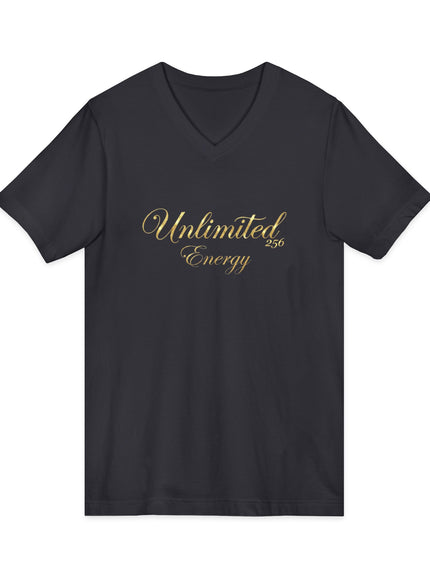 "Unlimited 256 Energy" Unisex Jersey Short Sleeve V-Neck Tee