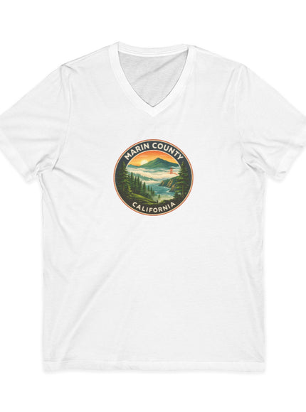 "Above the fog" Unisex Jersey Short Sleeve V-Neck Tee