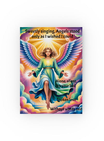 Sweetly, singing, Angels stood..." (poem) Hardcover Journal
