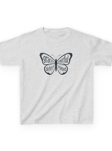 "Butterfly With Words" Kids Heavy Cotton Tee