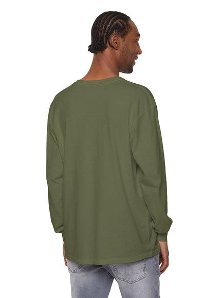 "Tides and Tall Trees" Unisex Garment-dyed Long Sleeve T-Shirt