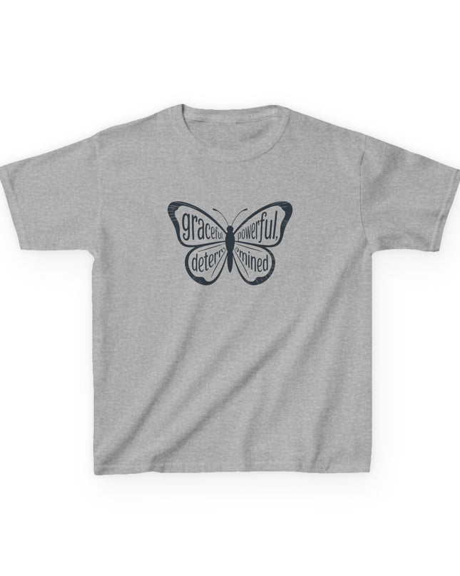 "Butterfly With Words" Kids Heavy Cotton Tee