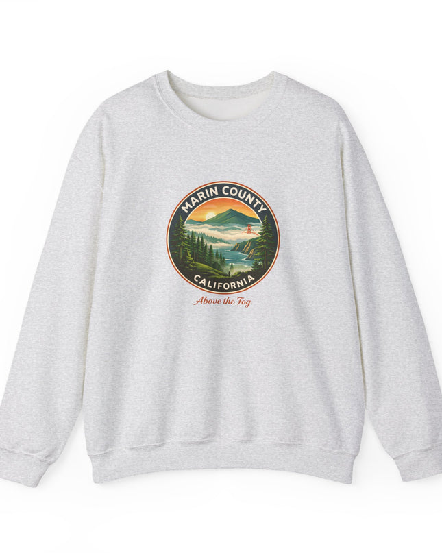 "Marin County, Above the Fog" Unisex Heavy Blend Crewneck Sweatshirt