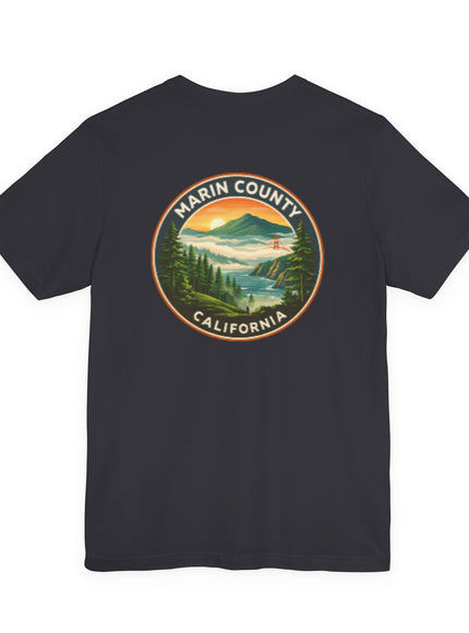 "Marin County - Above the Fog - No Text" (2-sided) Unisex Jersey Short Sleeve Tee