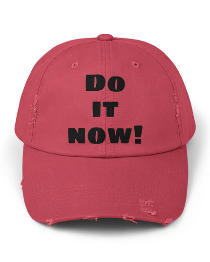 "Do it now!" Unisex Distressed Cap