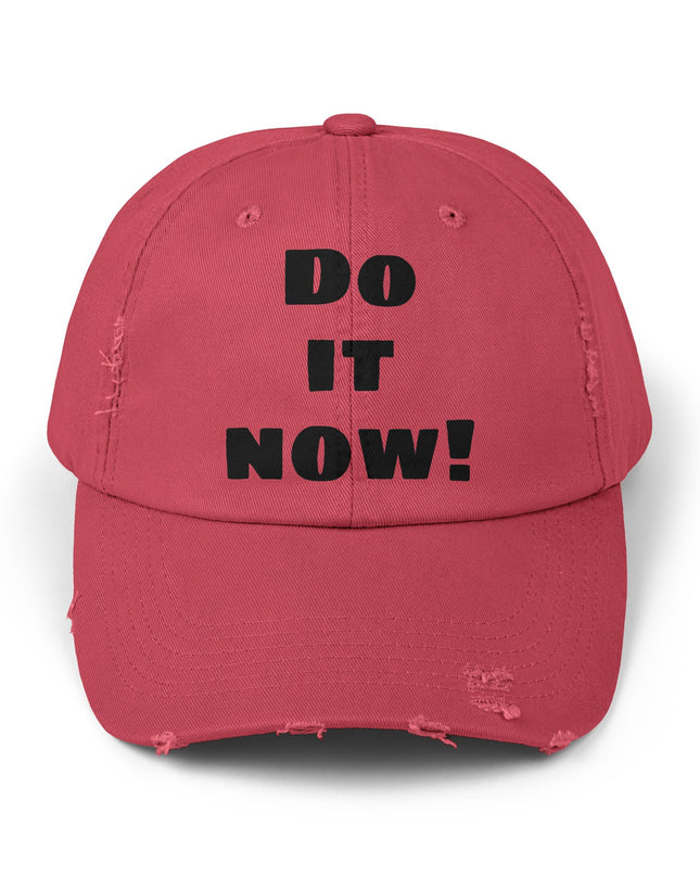 "Do it now!" Unisex Distressed Cap
