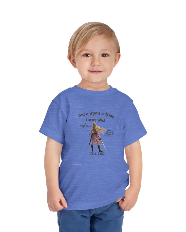 "She Saved Herself" Toddler Short Sleeve Tee