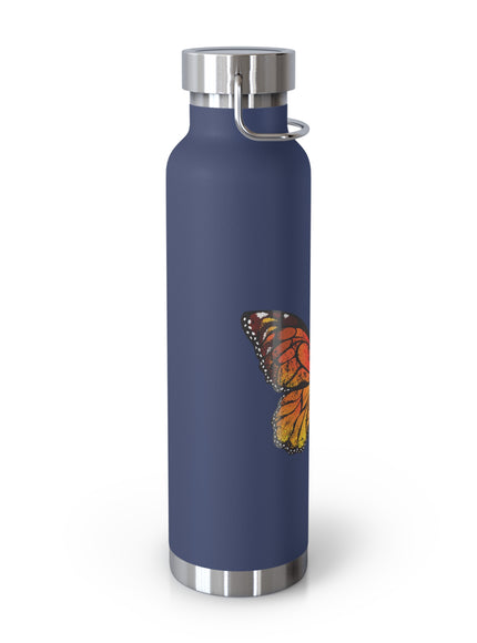 "Butterflies and Poppies Marin County, California" Copper Vacuum Insulated Bottle, 22oz
