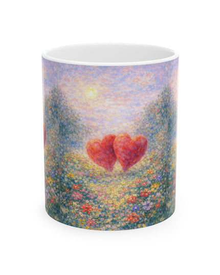 "Valentine's Day - Monet Style" Ceramic Mug, (11oz, 15oz)