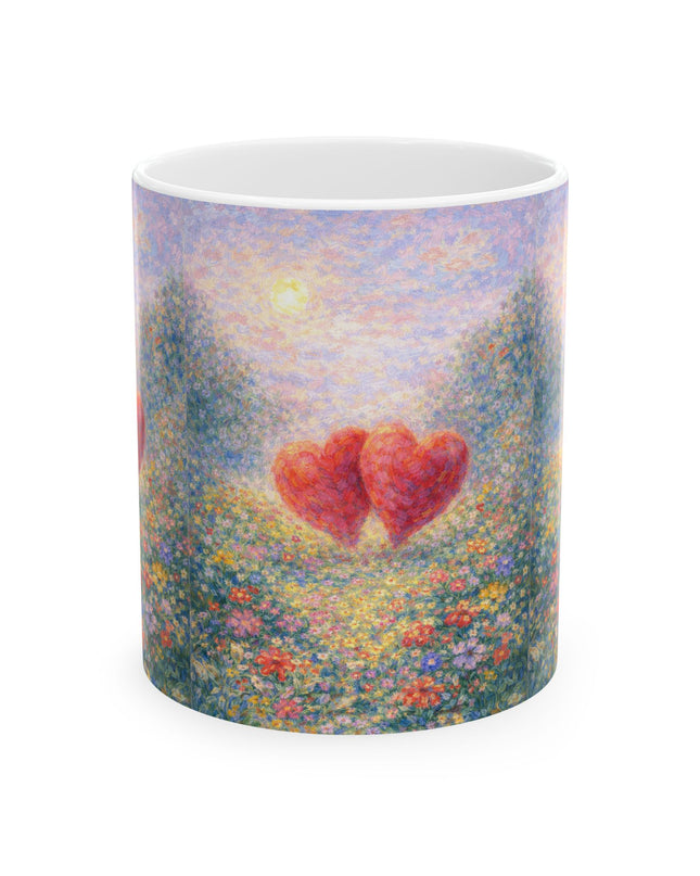 "Valentine's Day - Monet Style" Ceramic Mug, (11oz, 15oz)