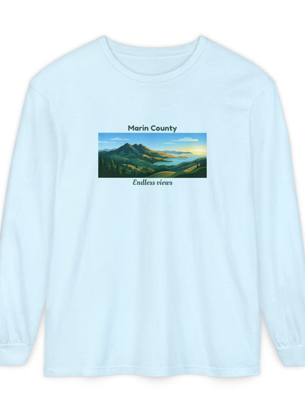 "Marin County - Endless Views" Unisex Garment-dyed Long Sleeve T-Shirt