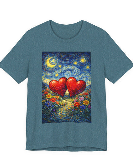 "Valentine's Day - Vincent Van Gogh Style" Unisex Jersey Short Sleeve Tee