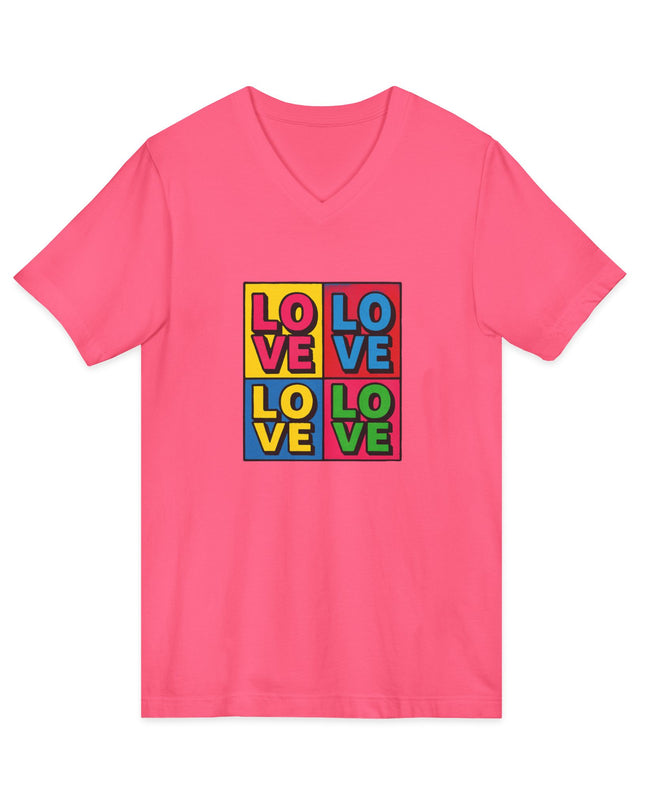 "Love, (Andy Warhol style)" Ladies' V-Neck T-Shirt