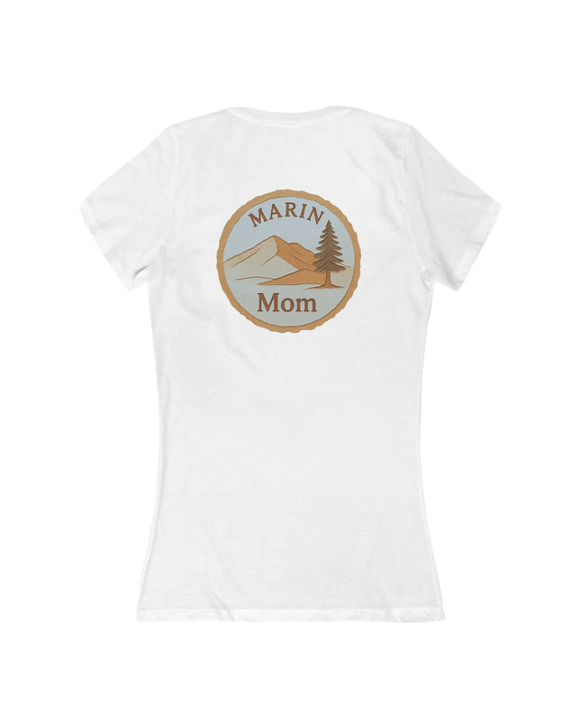 "Marin Mom" Women's Jersey Short Sleeve Deep V-Neck Tee