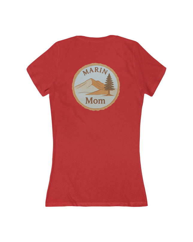 "Marin Mom" Women's Jersey Short Sleeve Deep V-Neck Tee