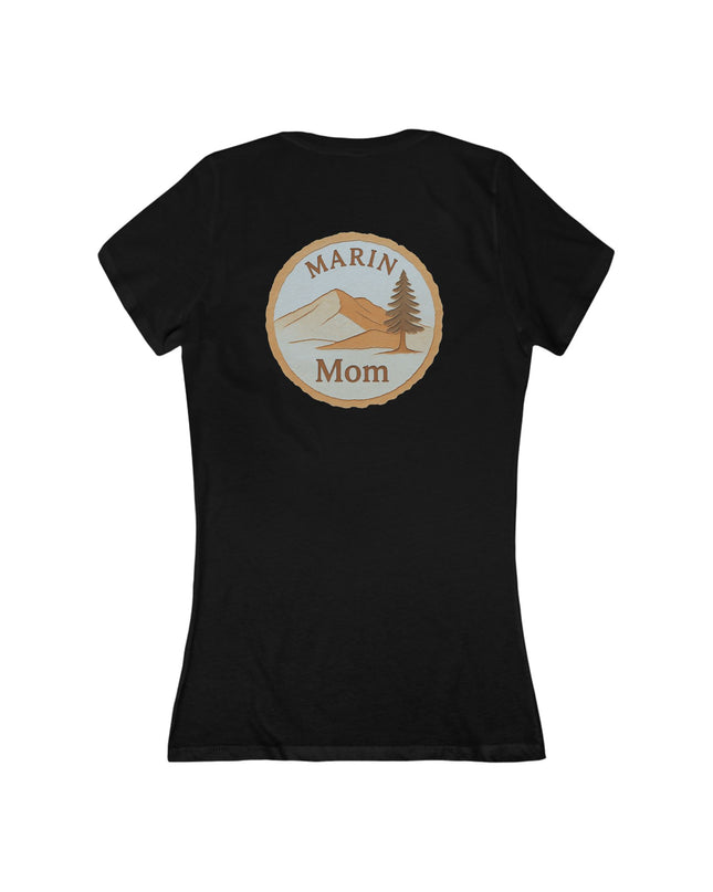 "Marin Mom" Women's Jersey Short Sleeve Deep V-Neck Tee