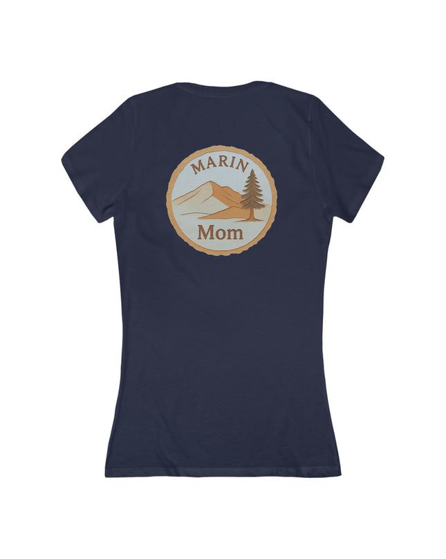 "Marin Mom" Women's Jersey Short Sleeve Deep V-Neck Tee