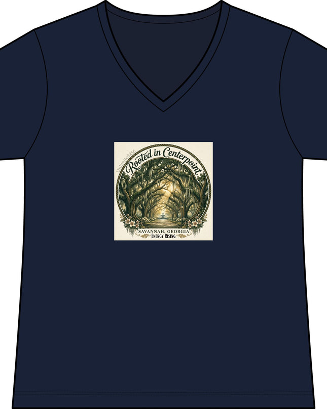 "Rooted in my Centerpoint" Women's Fine Jersey V-Neck Tee