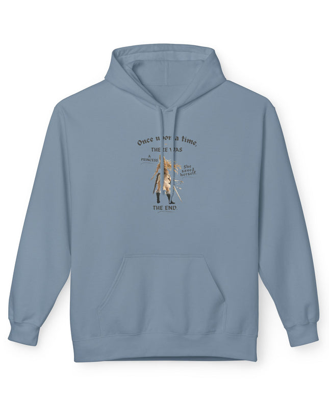"She Saved Herself" (Ink both sides) Unisex Midweight Softstyle Fleece Hoodie