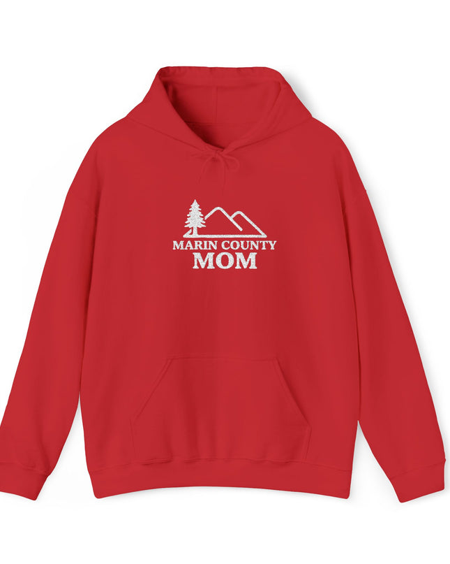 "Marin County Mom" Embroidered Unisex Heavy Blend Hooded Sweatshirt