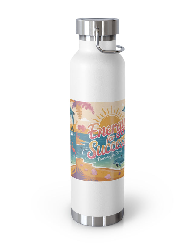 "February in Florida, Energy for Success" Copper Vacuum Insulated Bottle, 22oz