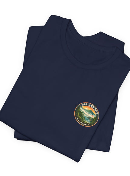 "Marin County - Above the Fog - No Text" (2-sided) Unisex Jersey Short Sleeve Tee