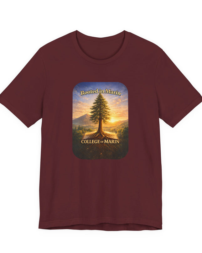 "Rooted in Marin, College of Marin" Unisex Jersey Short Sleeve Tee