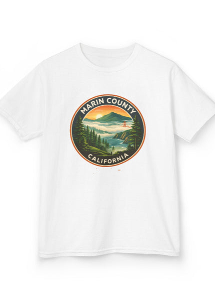 "Marin County, Above the Fog - no text" Kids Heavy Cotton Tee