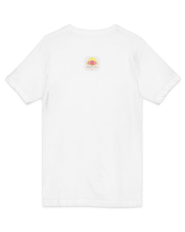 "Happy Valentine's Day" Unisex Jersey Short Sleeve V-Neck Tee