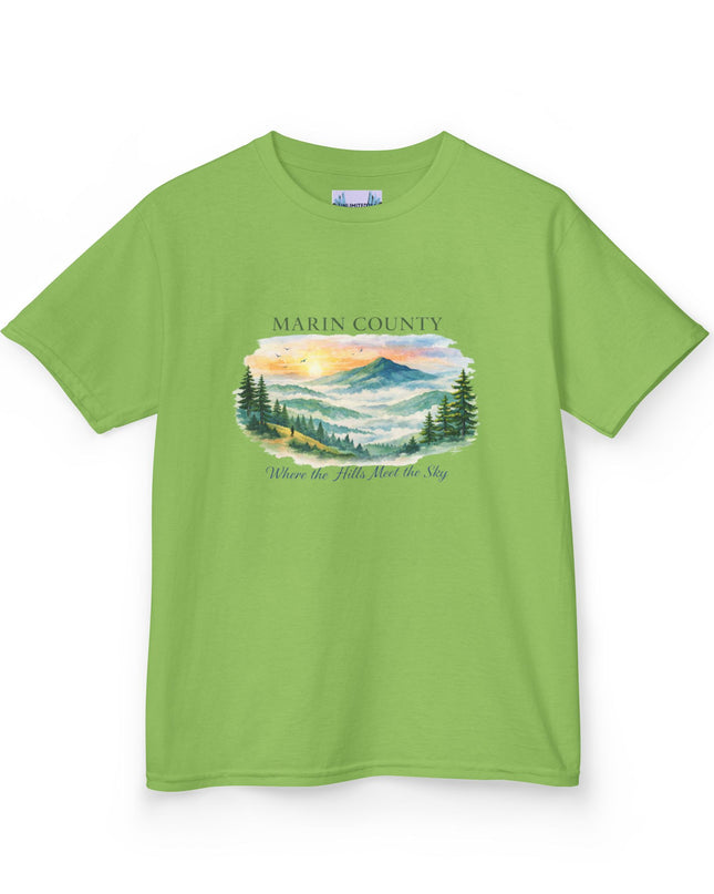 "Marin County, Where the Hills Meet the Sky" Kids Heavy Cotton Tee
