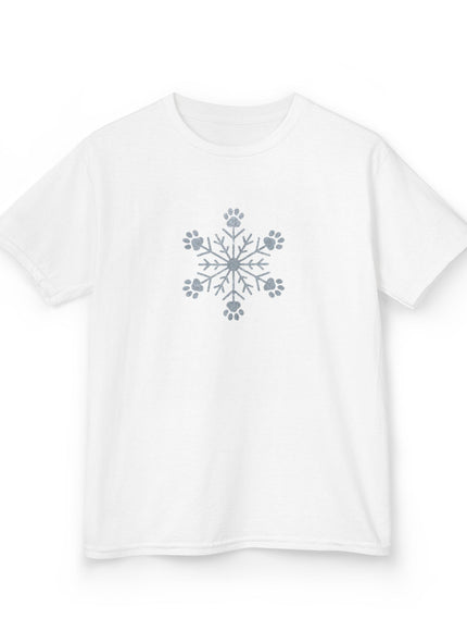 "Snowflake with Paws" Kids Heavy Cotton Tee