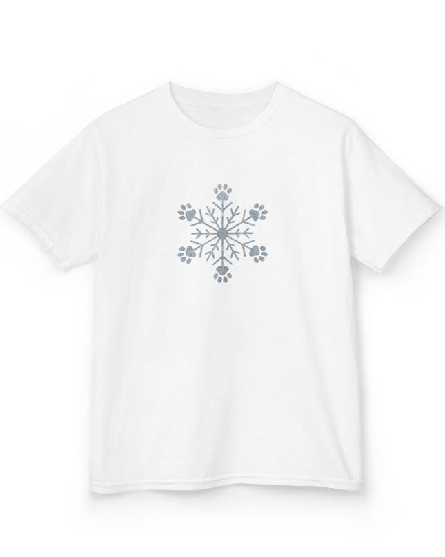 "Snowflake with Paws" Kids Heavy Cotton Tee