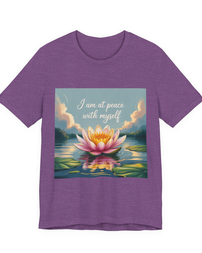 "I am at Peace with Myself" Women's and Men's Jersey Short Sleeve Tee