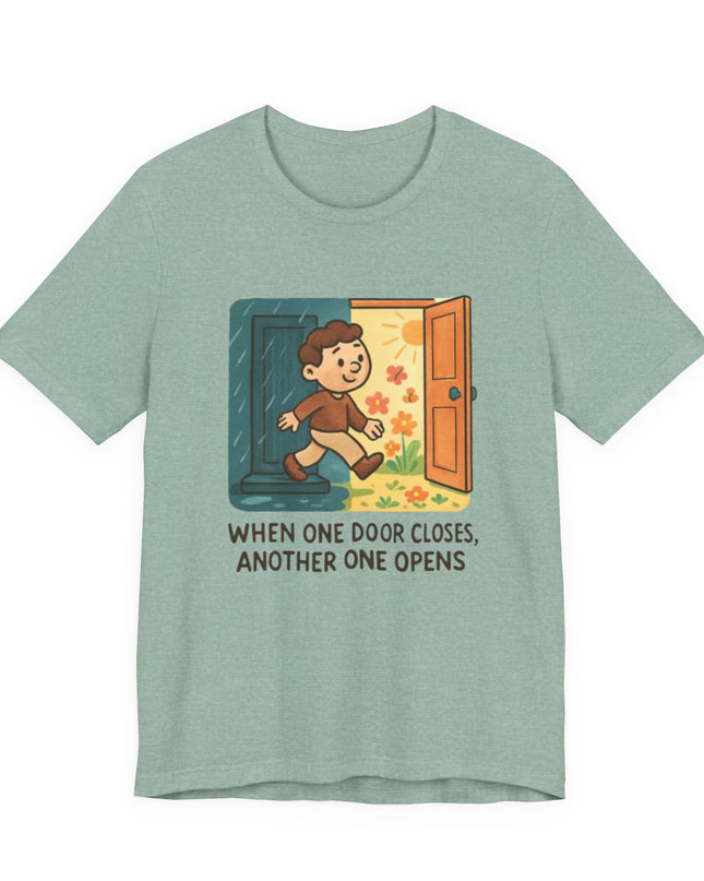 "Door Closes" Unisex Jersey Short Sleeve Tee