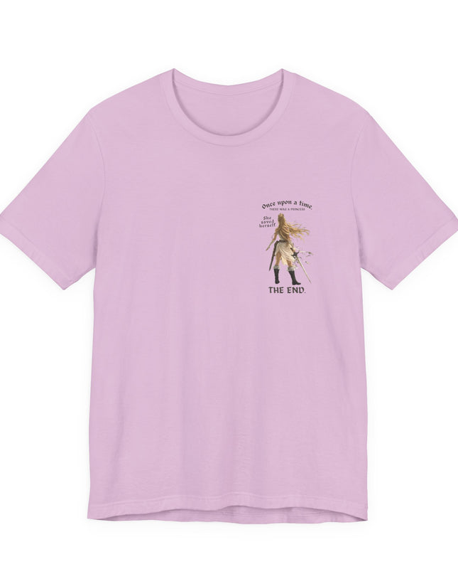"She Saved Herself" (ink both sides) Unisex Jersey Short Sleeve Tee