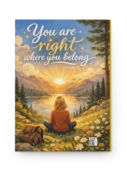"You Are Right Where You Belong" Hardcover Journal Matte