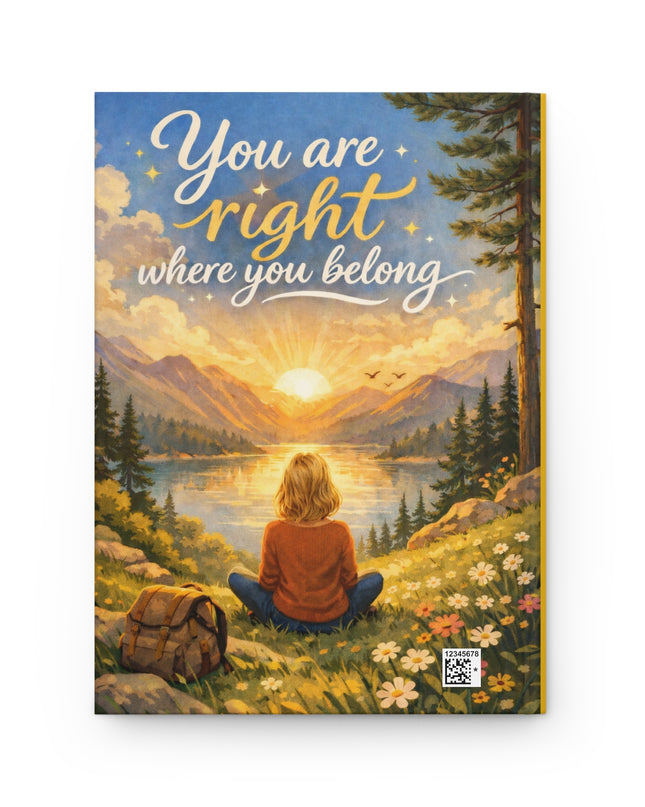 "You Are Right Where You Belong" Hardcover Journal Matte