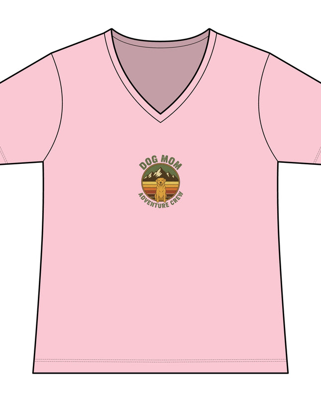 "Dog Mom" Women's Relaxed Jersey Short Sleeve V-Neck Tee