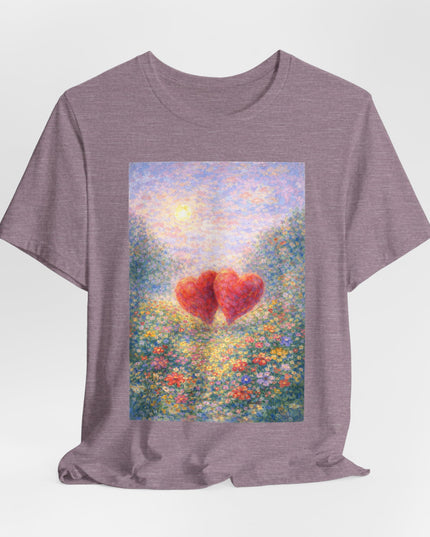 "Valentine's Day - Monet Style" Unisex Jersey Short Sleeve Tee