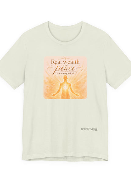 "Real Wealth" Unisex Jersey Short Sleeve Tee