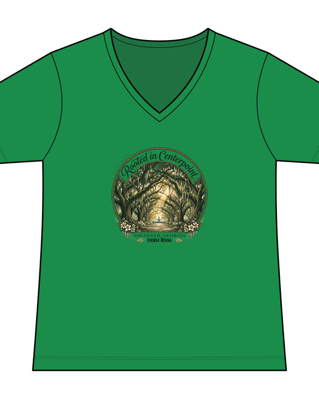 "Rooted in my Centerpoint" Women's Ideal V-Neck Tee