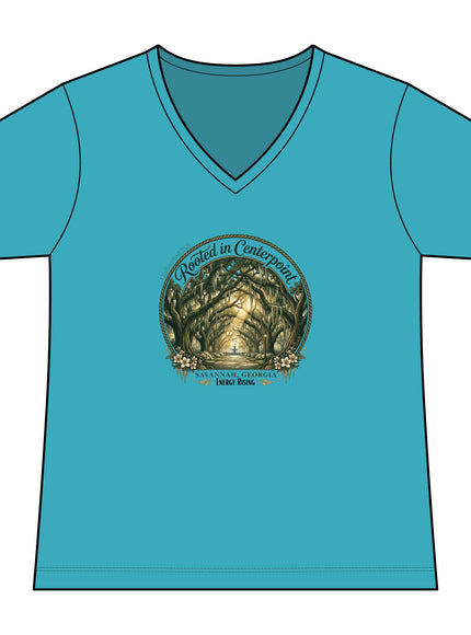 "Rooted in my Centerpoint" Women's Ideal V-Neck Tee
