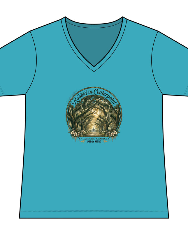 "Rooted in my Centerpoint" Women's Ideal V-Neck Tee