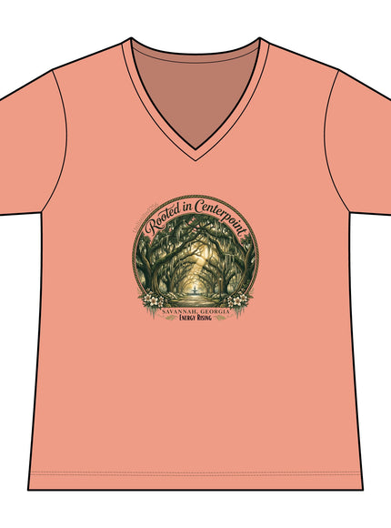 "Rooted in my Centerpoint" Women's Ideal V-Neck Tee