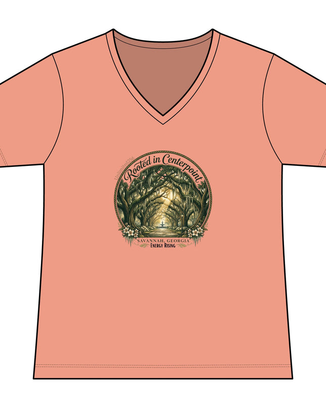 "Rooted in my Centerpoint" Women's Ideal V-Neck Tee