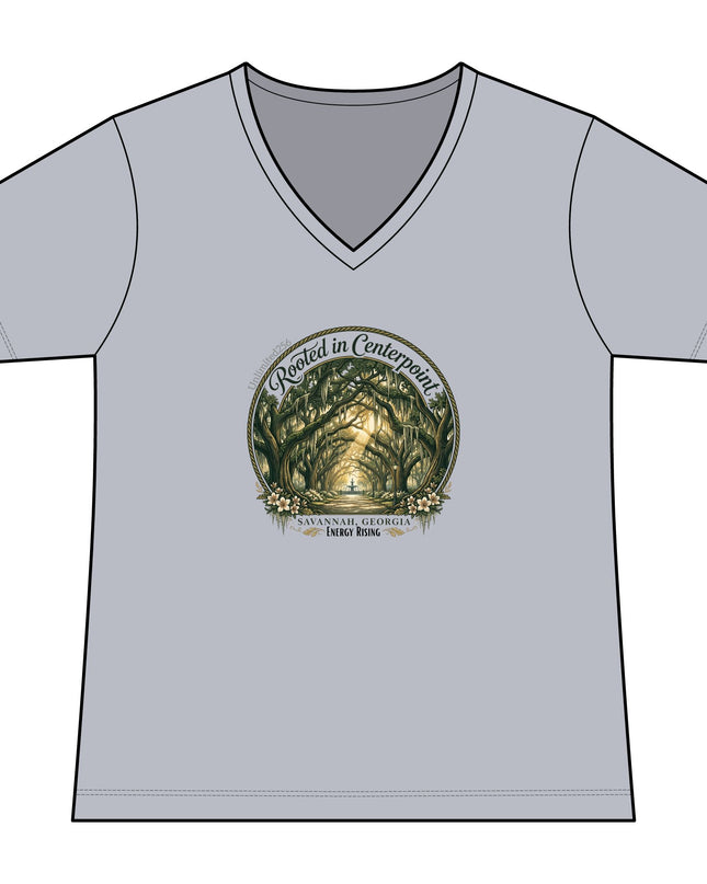"Rooted in my Centerpoint" Women's Ideal V-Neck Tee