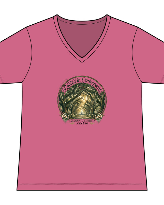 "Rooted in my Centerpoint" Women's Ideal V-Neck Tee