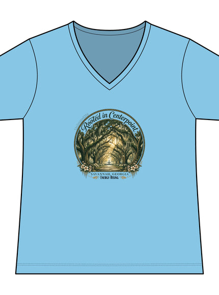 "Rooted in my Centerpoint" Women's Ideal V-Neck Tee