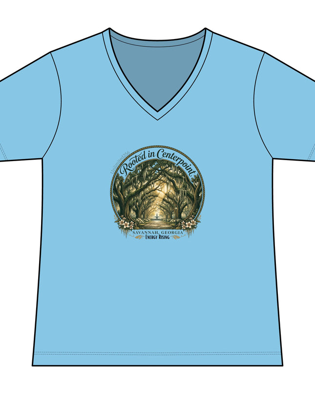 "Rooted in my Centerpoint" Women's Ideal V-Neck Tee